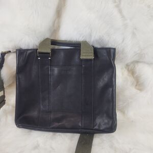 NWOT Feed Brand Small Leather Black Workbag